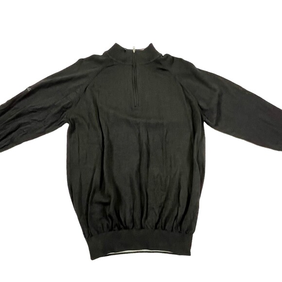 Ping Men's Black 100% Merino Wool Sensorwarm 1/4 Zip Sweater Jumper Golf Sz M - Picture 3 of 14